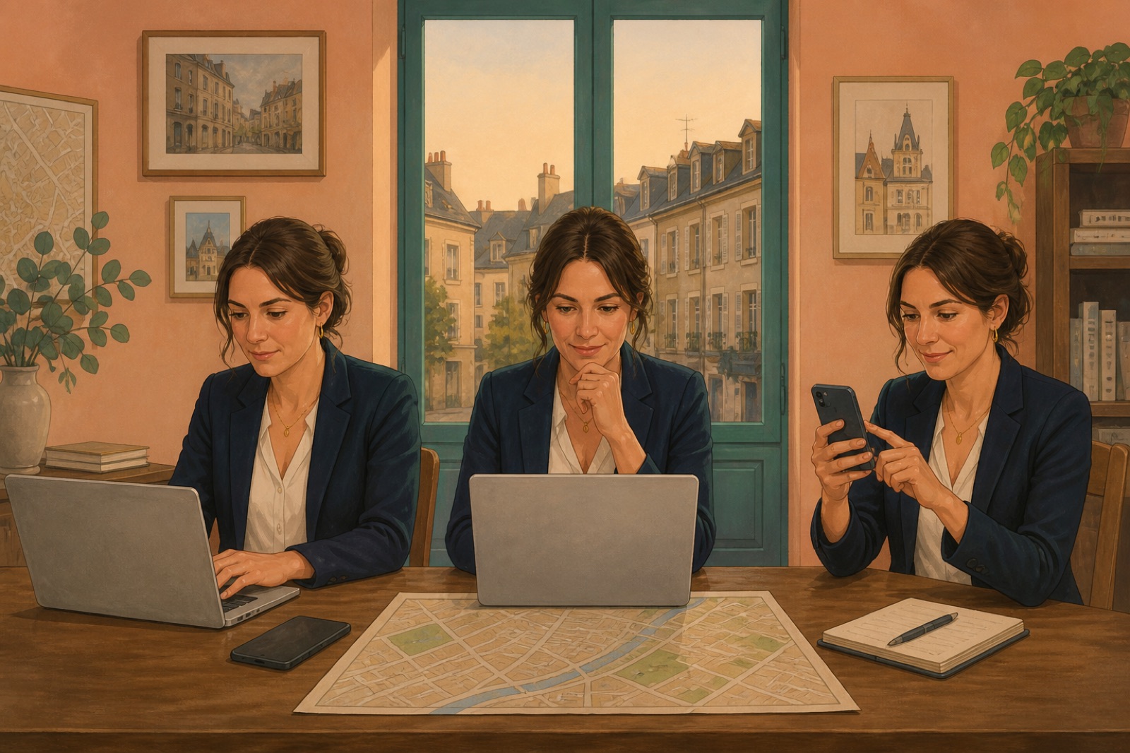 Google, Facebook, Instagram for an independent estate agent