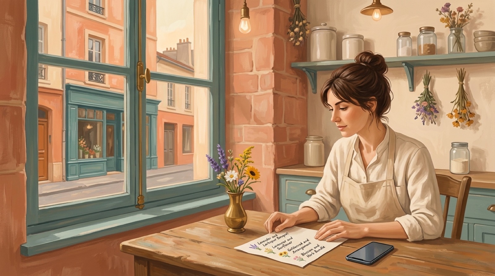 A florist catalogue for the orders that come in advance